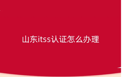 山東itss認(rèn)證怎么辦理?