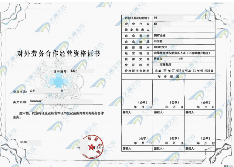 對外勞務(wù)合作經(jīng)營資格證書辦理案例 對外勞務(wù)合作經(jīng)營資格證書辦理案例